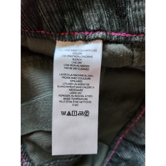 NWT Maeve The Colette Cropped Corduroy Wide Leg Pants Sz 34 Petite Green #7E411 - Picture 12 of 13